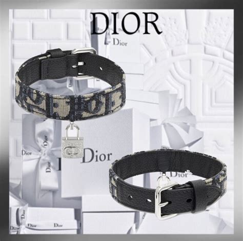 dior collar and leash|dior oblique dog collar.